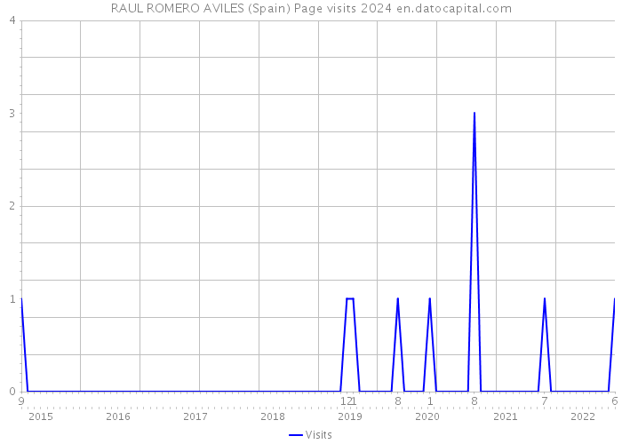 RAUL ROMERO AVILES (Spain) Page visits 2024 