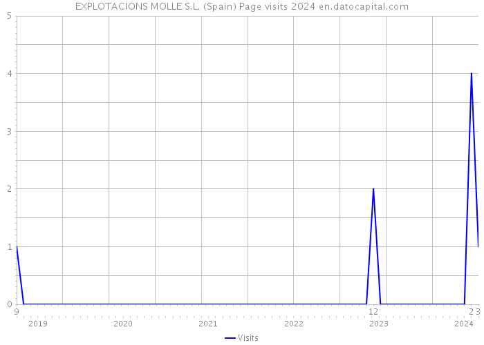 EXPLOTACIONS MOLLE S.L. (Spain) Page visits 2024 