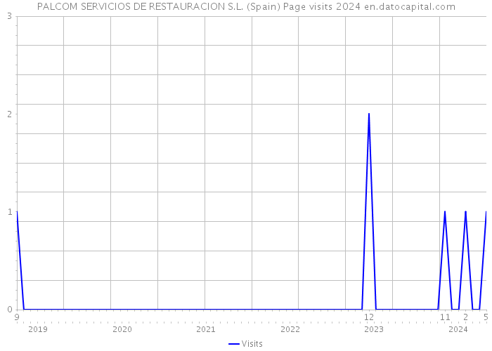 PALCOM SERVICIOS DE RESTAURACION S.L. (Spain) Page visits 2024 