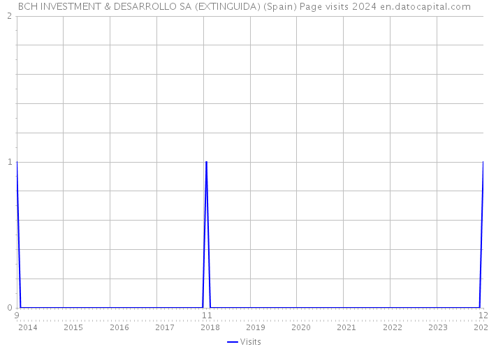 BCH INVESTMENT & DESARROLLO SA (EXTINGUIDA) (Spain) Page visits 2024 
