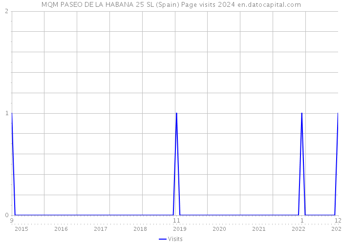 MQM PASEO DE LA HABANA 25 SL (Spain) Page visits 2024 