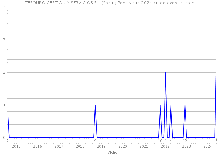 TESOURO GESTION Y SERVICIOS SL. (Spain) Page visits 2024 