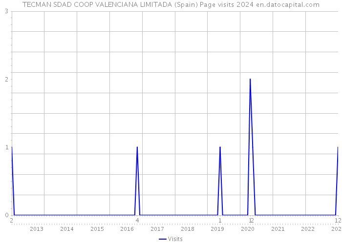 TECMAN SDAD COOP VALENCIANA LIMITADA (Spain) Page visits 2024 