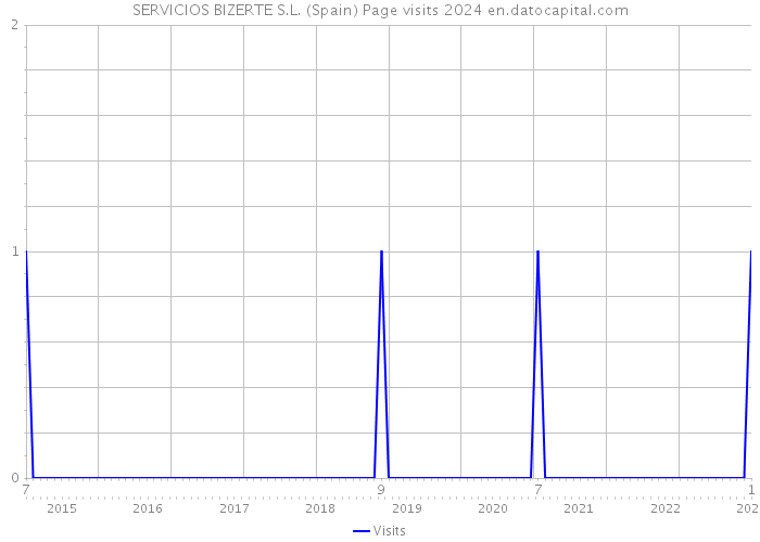 SERVICIOS BIZERTE S.L. (Spain) Page visits 2024 