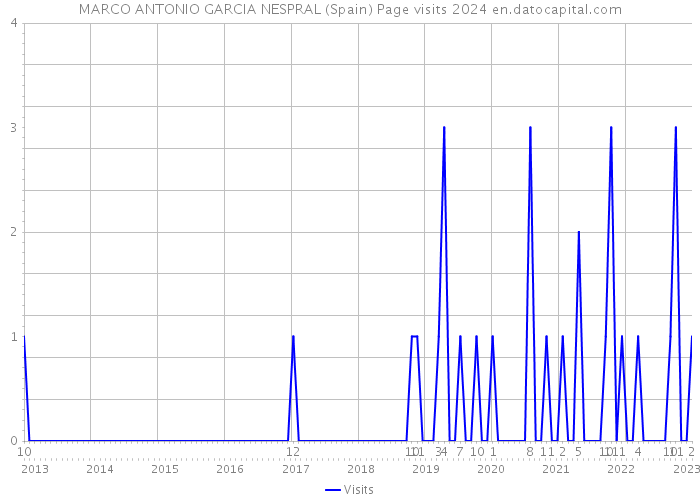 MARCO ANTONIO GARCIA NESPRAL (Spain) Page visits 2024 