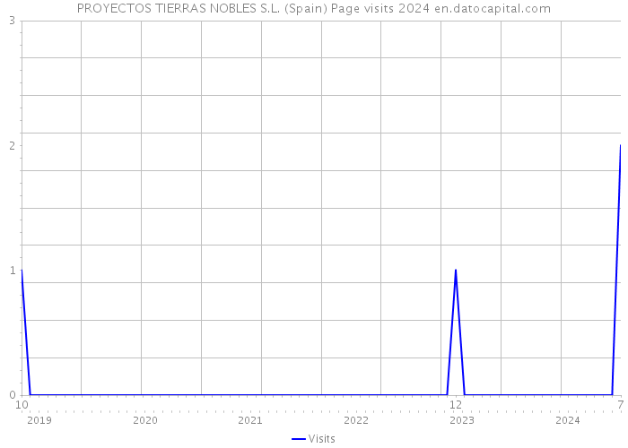 PROYECTOS TIERRAS NOBLES S.L. (Spain) Page visits 2024 