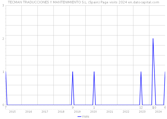 TECMAN TRADUCCIONES Y MANTENIMIENTO S.L. (Spain) Page visits 2024 