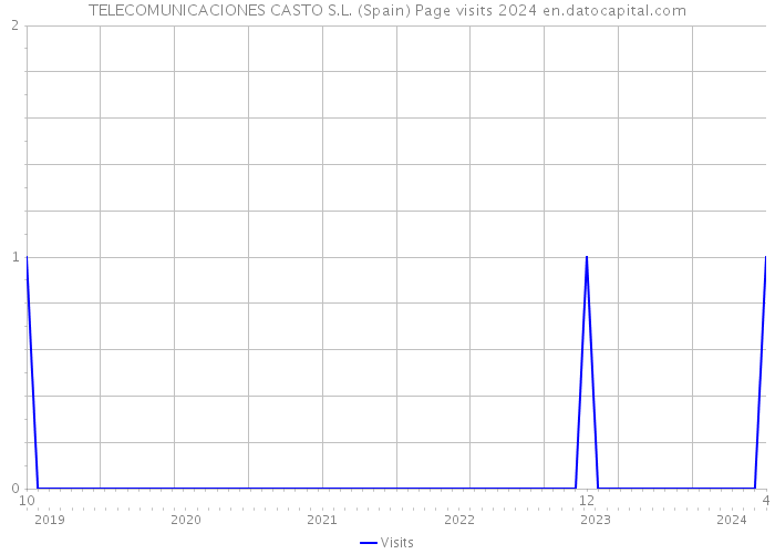 TELECOMUNICACIONES CASTO S.L. (Spain) Page visits 2024 