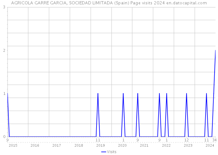 AGRICOLA GARRE GARCIA, SOCIEDAD LIMITADA (Spain) Page visits 2024 