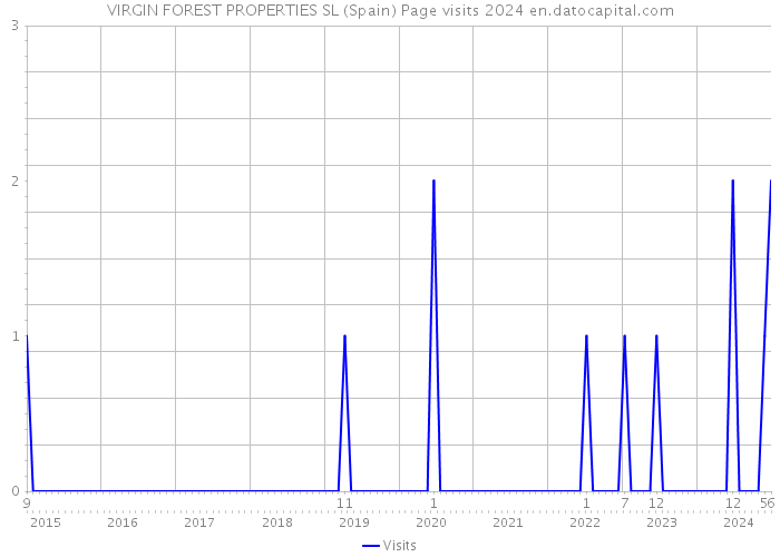 VIRGIN FOREST PROPERTIES SL (Spain) Page visits 2024 