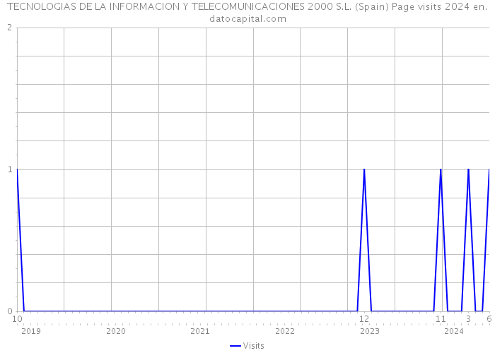 TECNOLOGIAS DE LA INFORMACION Y TELECOMUNICACIONES 2000 S.L. (Spain) Page visits 2024 