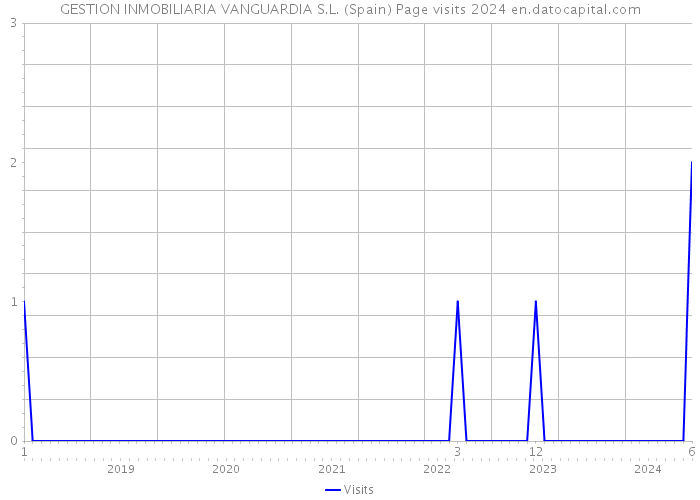 GESTION INMOBILIARIA VANGUARDIA S.L. (Spain) Page visits 2024 