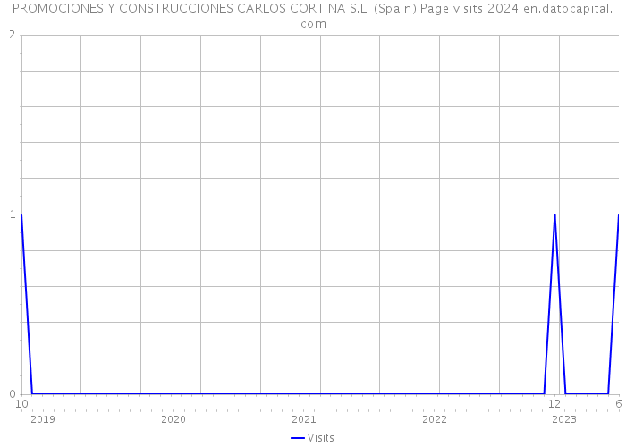 PROMOCIONES Y CONSTRUCCIONES CARLOS CORTINA S.L. (Spain) Page visits 2024 