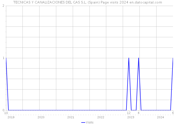 TECNICAS Y CANALIZACIONES DEL GAS S.L. (Spain) Page visits 2024 