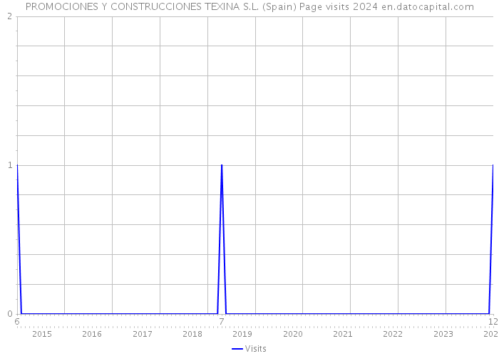 PROMOCIONES Y CONSTRUCCIONES TEXINA S.L. (Spain) Page visits 2024 