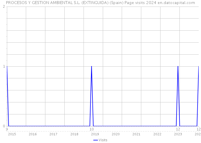 PROCESOS Y GESTION AMBIENTAL S.L. (EXTINGUIDA) (Spain) Page visits 2024 