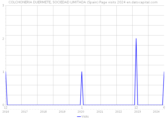 COLCHONERIA DUERMETE, SOCIEDAD LIMITADA (Spain) Page visits 2024 