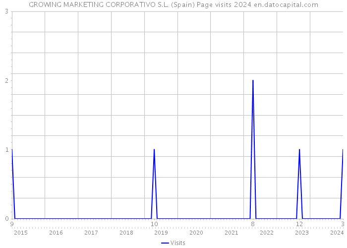 GROWING MARKETING CORPORATIVO S.L. (Spain) Page visits 2024 