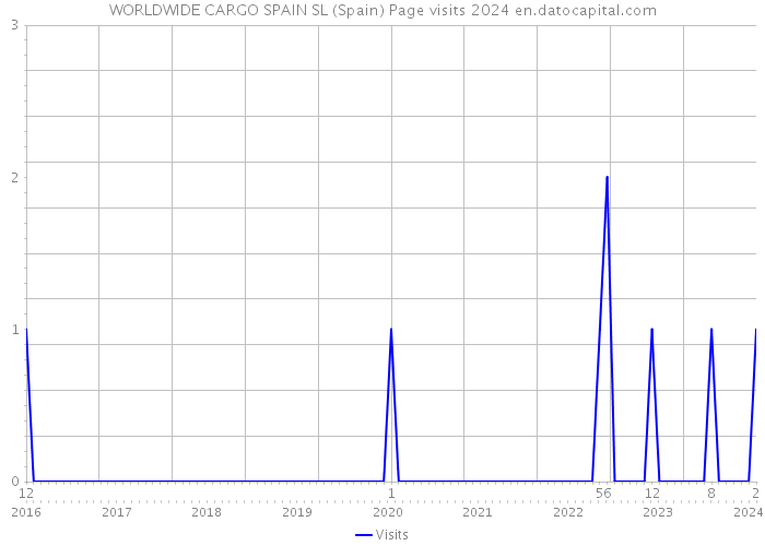 WORLDWIDE CARGO SPAIN SL (Spain) Page visits 2024 