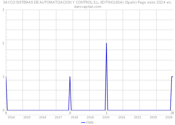 SAYCO SISTEMAS DE AUTOMATIZACION Y CONTROL S.L. (EXTINGUIDA) (Spain) Page visits 2024 