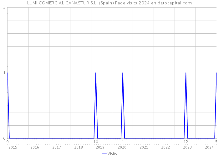 LUMI COMERCIAL CANASTUR S.L. (Spain) Page visits 2024 