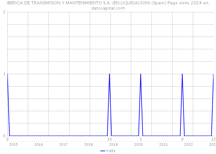 IBERICA DE TRANSMISION Y MANTENIMIENTO S.A. (EN LIQUIDACION) (Spain) Page visits 2024 