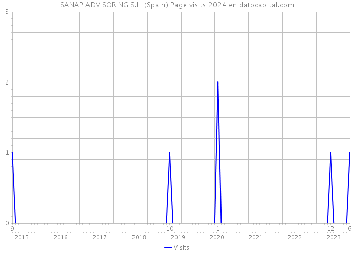 SANAP ADVISORING S.L. (Spain) Page visits 2024 