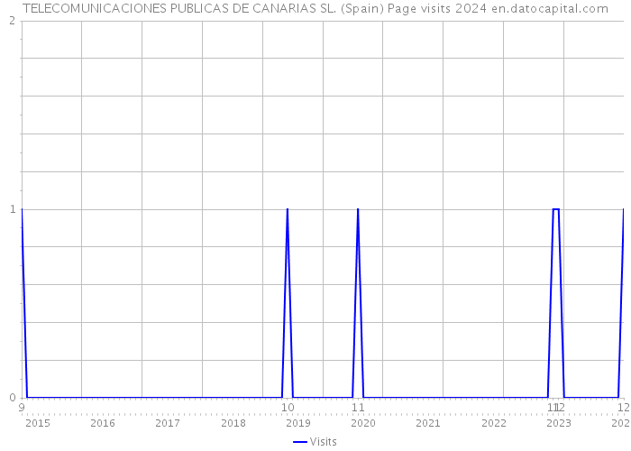 TELECOMUNICACIONES PUBLICAS DE CANARIAS SL. (Spain) Page visits 2024 