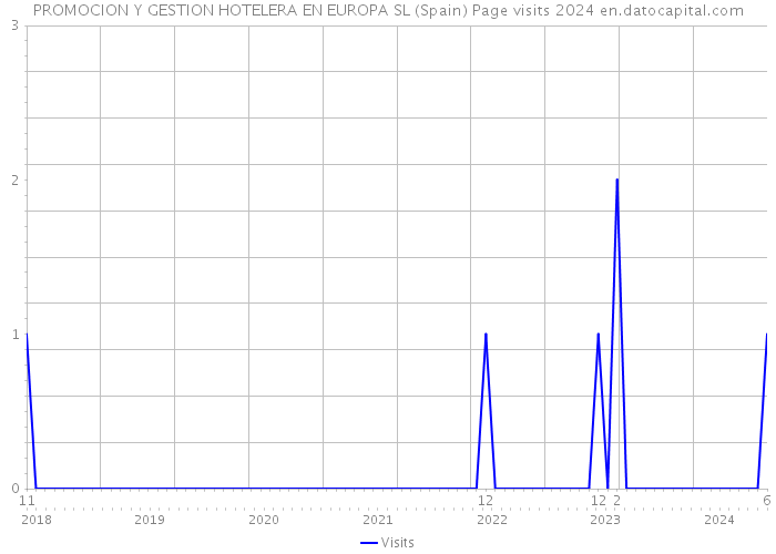 PROMOCION Y GESTION HOTELERA EN EUROPA SL (Spain) Page visits 2024 