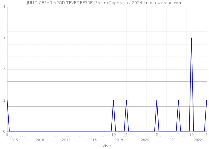 JULIO CESAR APOD TEVEZ FERRE (Spain) Page visits 2024 