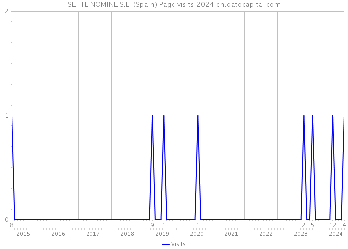 SETTE NOMINE S.L. (Spain) Page visits 2024 