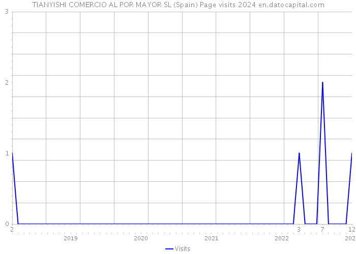 TIANYISHI COMERCIO AL POR MAYOR SL (Spain) Page visits 2024 