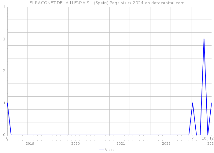 EL RACONET DE LA LLENYA S.L (Spain) Page visits 2024 