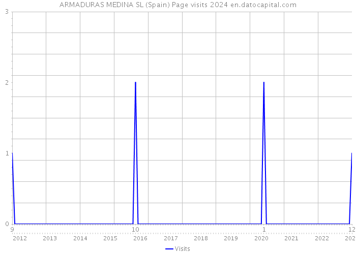 ARMADURAS MEDINA SL (Spain) Page visits 2024 