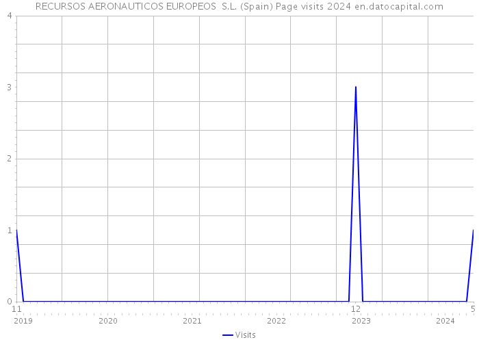 RECURSOS AERONAUTICOS EUROPEOS S.L. (Spain) Page visits 2024 