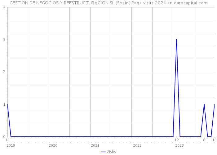 GESTION DE NEGOCIOS Y REESTRUCTURACION SL (Spain) Page visits 2024 