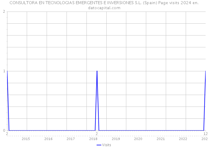 CONSULTORA EN TECNOLOGIAS EMERGENTES E INVERSIONES S.L. (Spain) Page visits 2024 