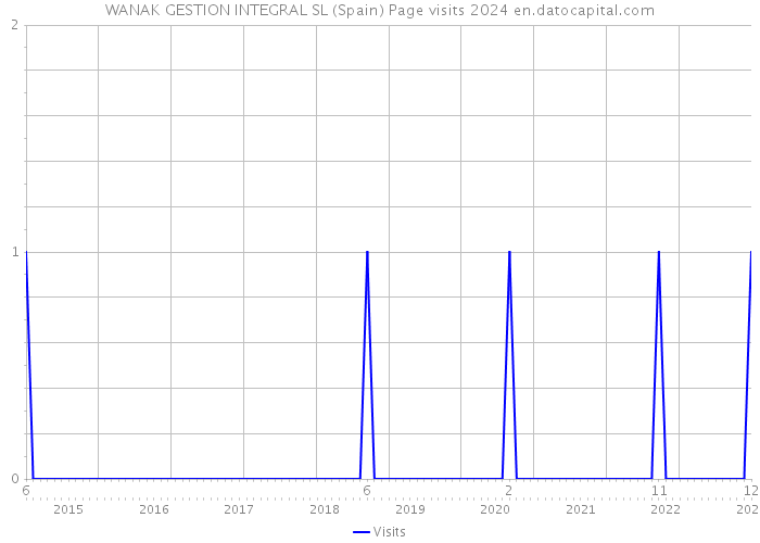 WANAK GESTION INTEGRAL SL (Spain) Page visits 2024 