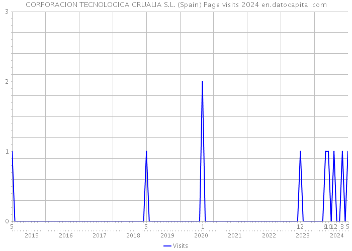 CORPORACION TECNOLOGICA GRUALIA S.L. (Spain) Page visits 2024 