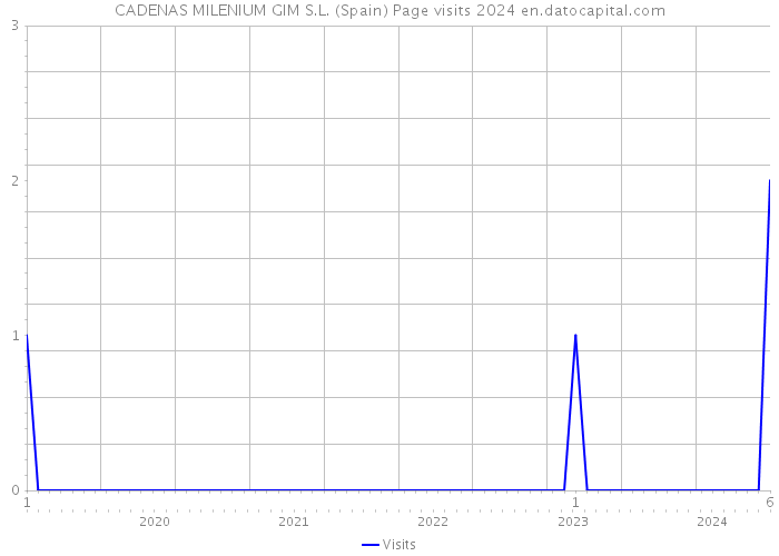 CADENAS MILENIUM GIM S.L. (Spain) Page visits 2024 