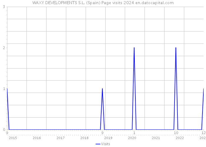 WAXY DEVELOPMENTS S.L. (Spain) Page visits 2024 