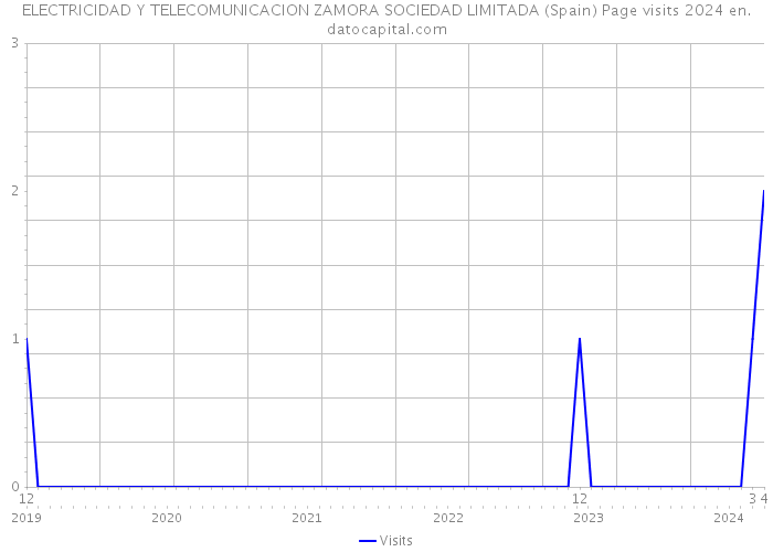 ELECTRICIDAD Y TELECOMUNICACION ZAMORA SOCIEDAD LIMITADA (Spain) Page visits 2024 