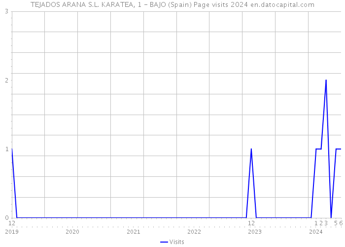 TEJADOS ARANA S.L. KARATEA, 1 - BAJO (Spain) Page visits 2024 