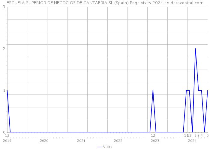 ESCUELA SUPERIOR DE NEGOCIOS DE CANTABRIA SL (Spain) Page visits 2024 