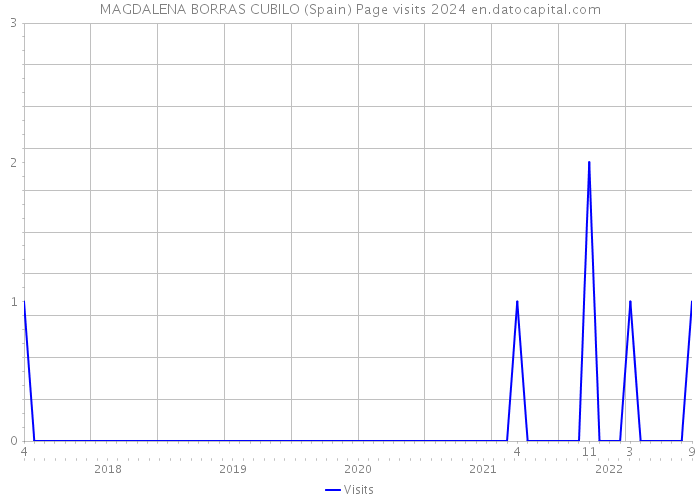 MAGDALENA BORRAS CUBILO (Spain) Page visits 2024 