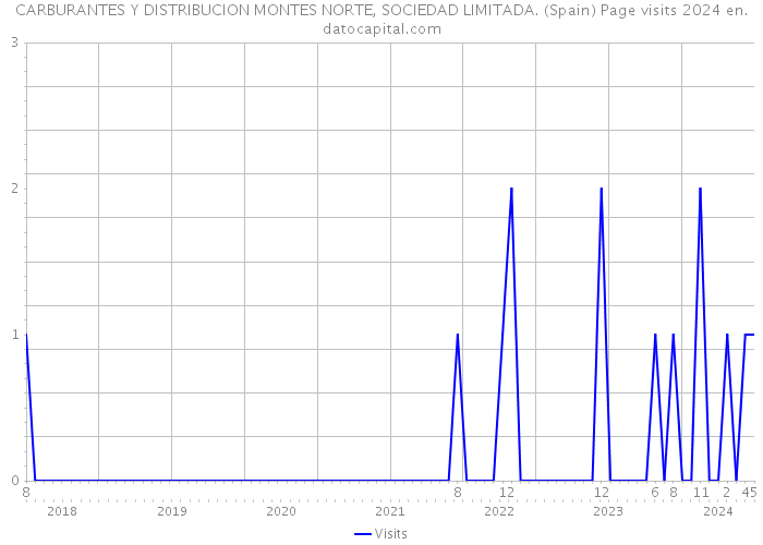 CARBURANTES Y DISTRIBUCION MONTES NORTE, SOCIEDAD LIMITADA. (Spain) Page visits 2024 