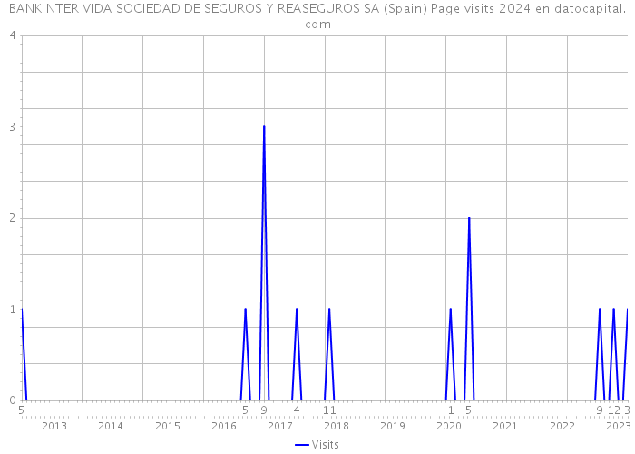 BANKINTER VIDA SOCIEDAD DE SEGUROS Y REASEGUROS SA (Spain) Page visits 2024 