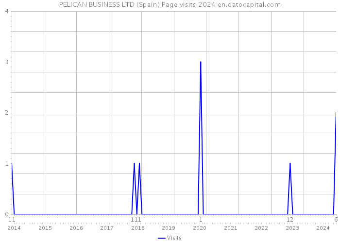 PELICAN BUSINESS LTD (Spain) Page visits 2024 