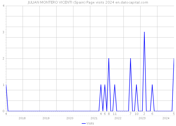 JULIAN MONTERO VICENTI (Spain) Page visits 2024 