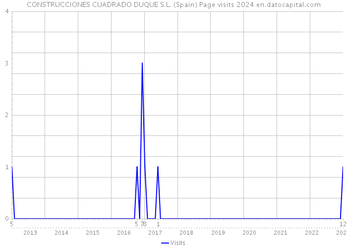CONSTRUCCIONES CUADRADO DUQUE S.L. (Spain) Page visits 2024 